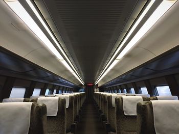 Interior of empty airplane