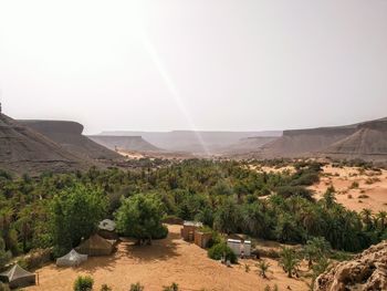 Scenic view of landscape against clear sky