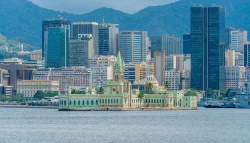 Buildings in city at waterfront