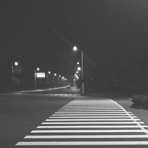 Empty road at night