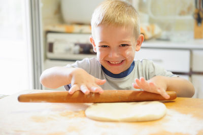 Portrait of boy smiling