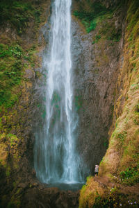 Scenic view of waterfall