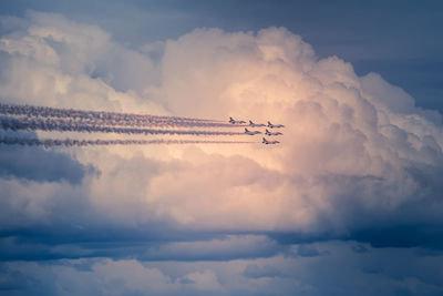 Airplane flying in sky