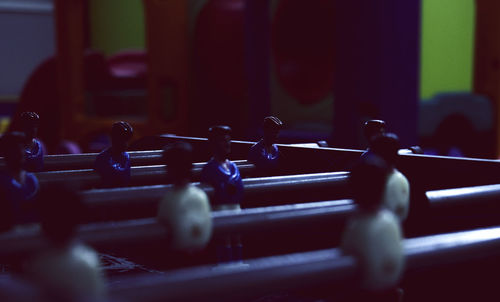 Close-up of objects on table