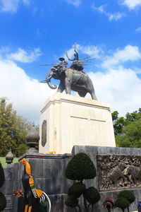 Low angle view of statue