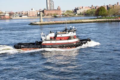 Boats in river