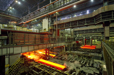 Continuous casting plant at steel mill