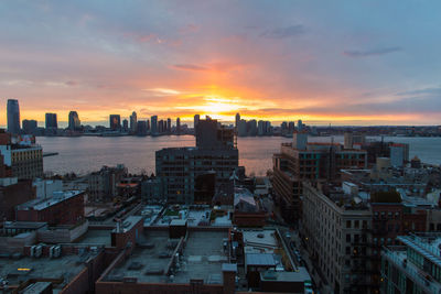 Cityscape at sunset