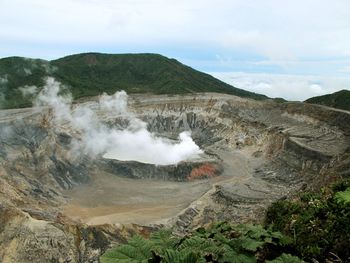 High angle view of landscape against sky