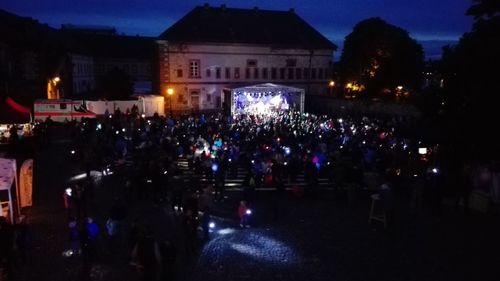 Crowd at night