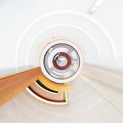 High angle view of spiral staircase