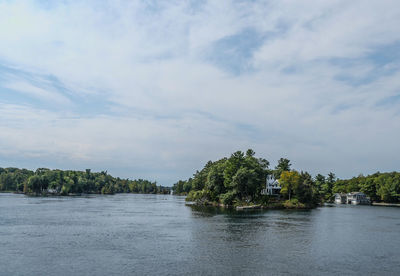 Scenic view of river against sky