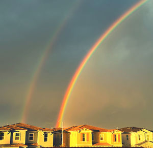 Double rainbow in rainstor