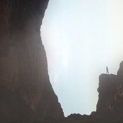 Low angle view of mountain against sky