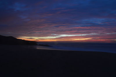 Scenic view of dramatic sky over sea