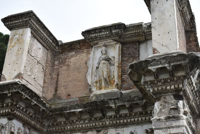 Low angle view of statue of historic building