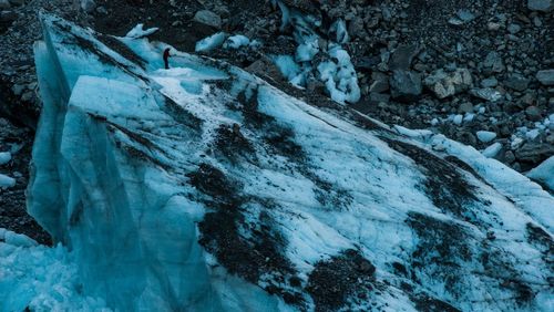 Close-up of frozen ice