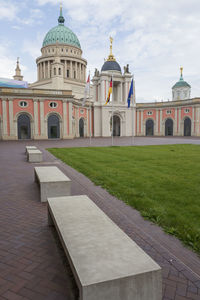 View of temple building against sky