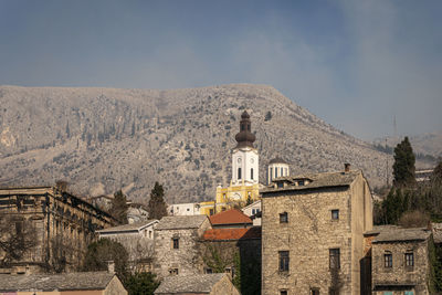 Cityscape of the city of mostar, bosnia and herzegovina