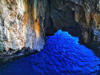 Rock formations in sea