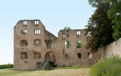 Old building against clear sky