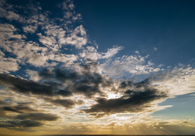 Low angle view of clouds in sky