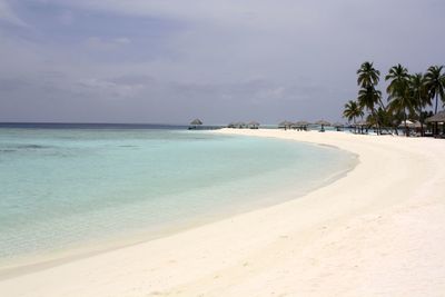 White sandy bay beach