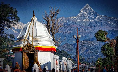 Low angle view of temple