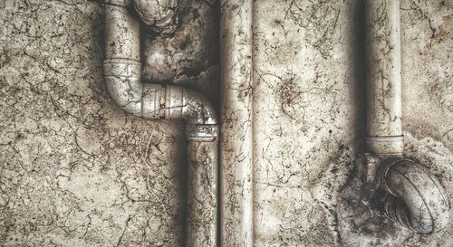 Close-up of abandoned pipe