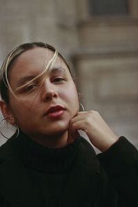 Close-up of young woman