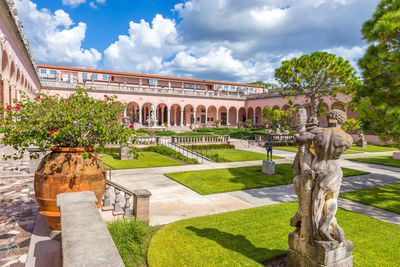 View of historical building against cloudy sky