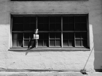 Low angle view of window on building