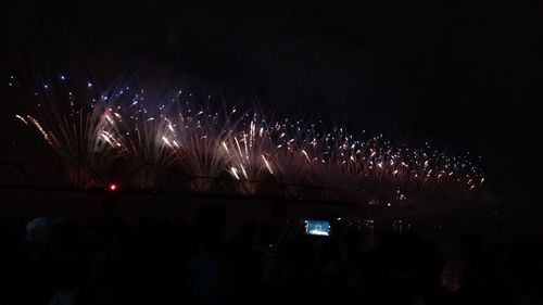 People enjoying at night