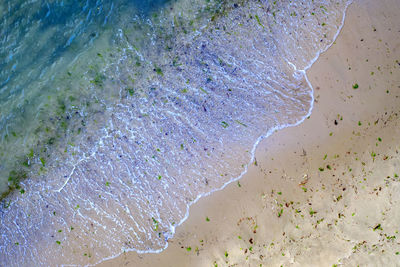 High angle view of beach