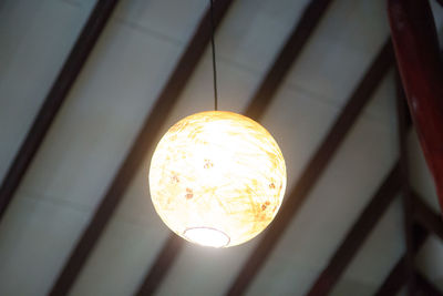 Close-up of illuminated ceiling