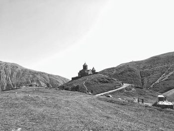 Scenic view of landscape against clear sky