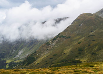 Scenic view of volcanic landscape against sky