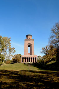 View of castle against blue sky