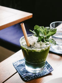 Close-up of drink on table