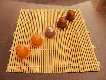 High angle view of food