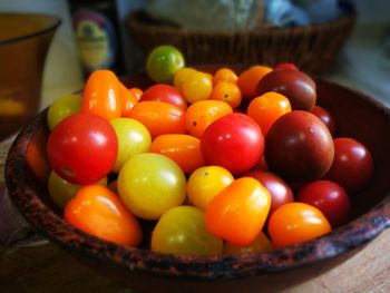 Close-up of tomatoes on table