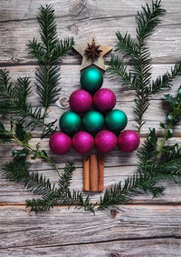Close-up of christmas decorations