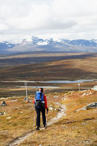 Hiker in mountains