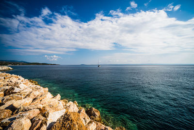 Scenic view of sea against sky