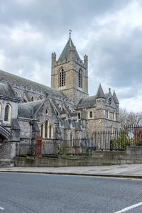 Exterior of historic building against sky