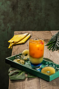 Close-up of food on table