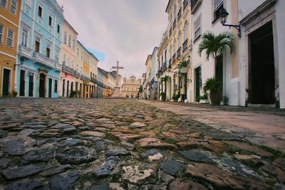 Street amidst buildings in town