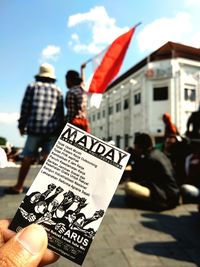 People on street in city