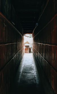 Empty corridor in building