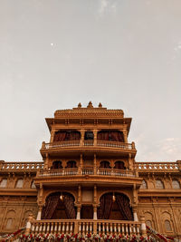 Low angle view of historical building against sky